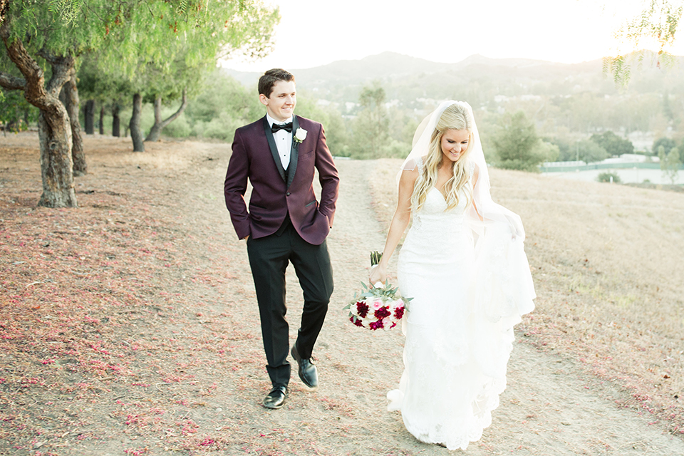 Autumn-inspired-wedding-at-coto-valley-country-club-bride-and-groom-walking