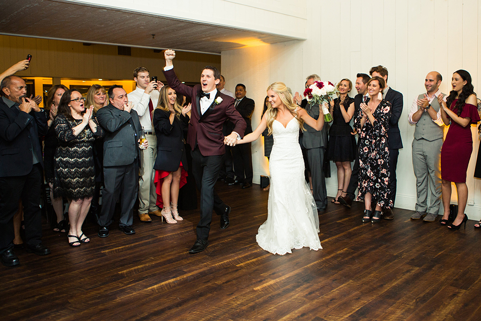 Autumn-inspired-wedding-at-coto-valley-country-club-reception-bride-and-groom-entrance