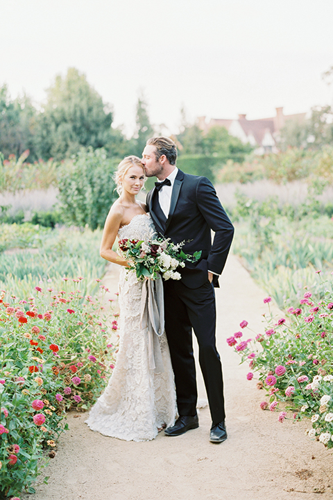 Santa-barbara-outdoor-wedding-at-kestrel-park-bride-and-groom-kissing