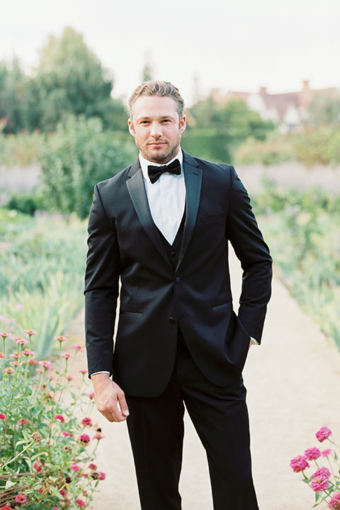Santa-barbara-outdoor-wedding-at-kestrel-park-groom-black-tuxedo