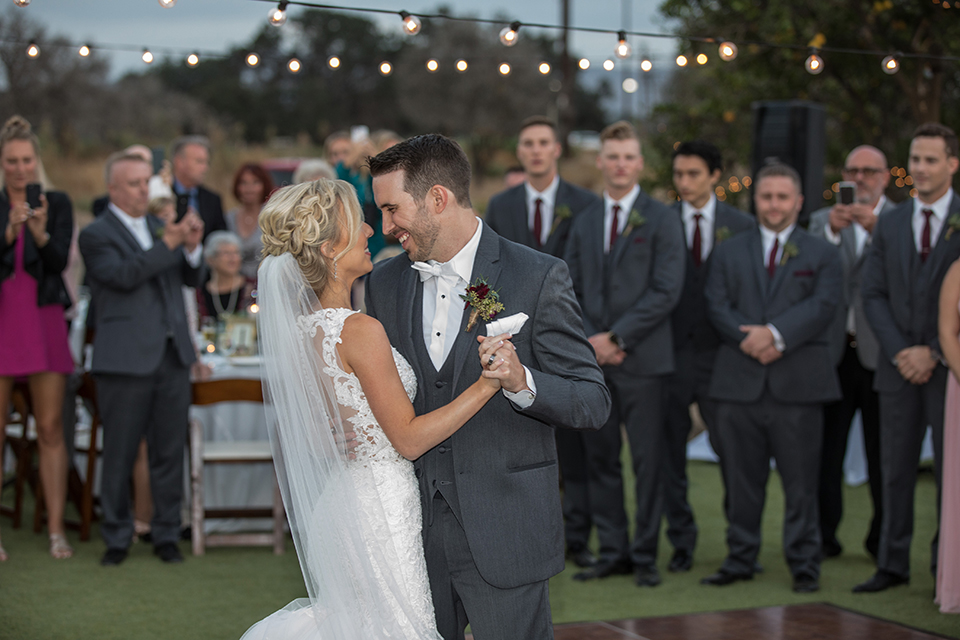 Orange-county-wedding-at-the-hamilton-oaks-winery-reception-bride-and-groom-first-dance