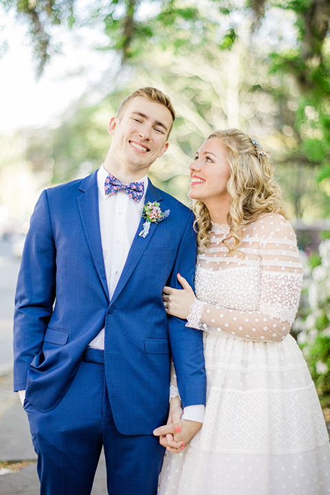 South-carolina-summer-outdoor-wedding-at-the-wickliffe-house-bride-and-groom-standing-holding-hands