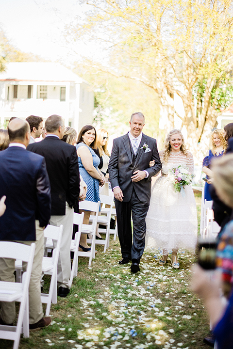 South-carolina-summer-outdoor-wedding-at-the-wickliffe-house-ceremony-bride-walking-down-aisle