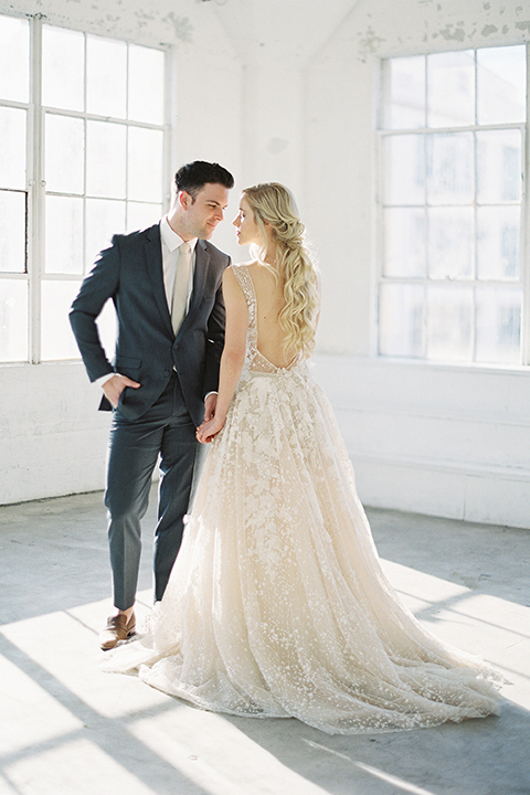 Los-angeles-modern-wedding-at-fd-photo-studio-bride-and-groom-holding-hands