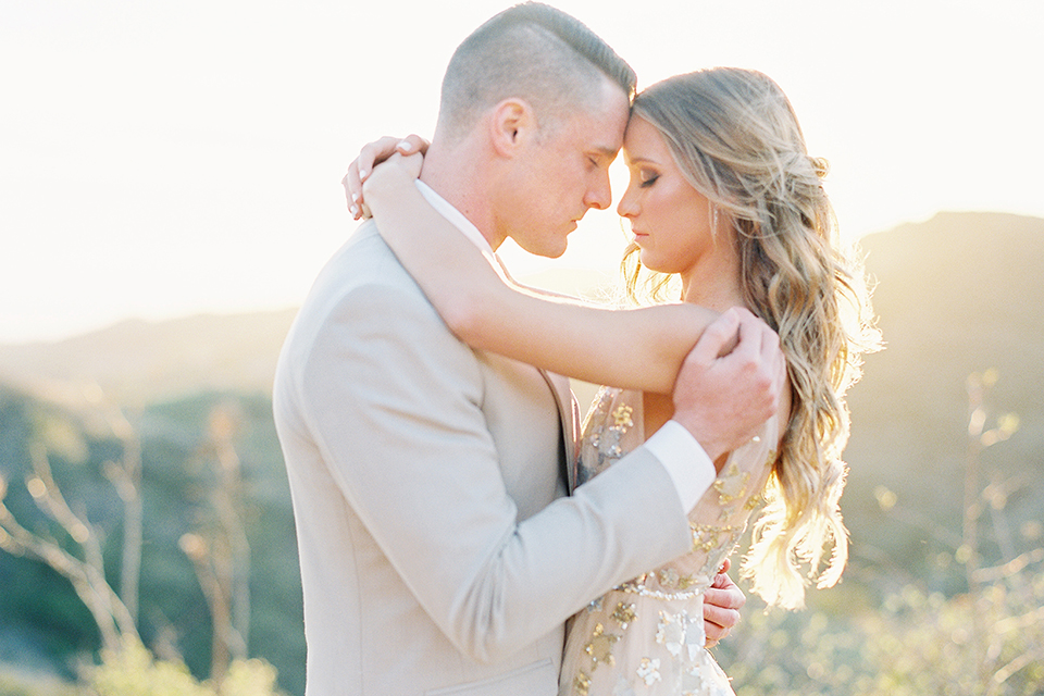 Los-angeles-garden-wedding-at-retreat-malibu-bride-and-groom-standing