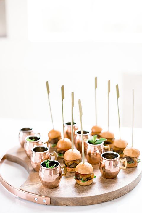 Same-sex-industrial-wedding-at-the-1912-table-set-up-food-mini-burgers