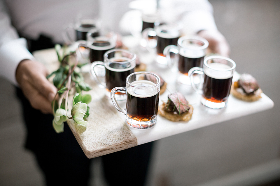 Same-sex-industrial-wedding-at-the-1912-table-set-up-food-mini-drinks