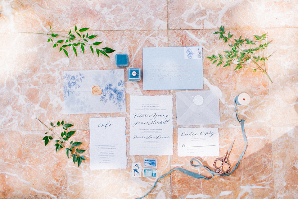 Rancho-las-lomas-blue-shoot-invitations