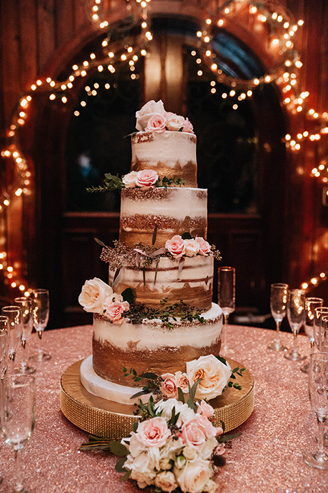 Fete-Venue-New-Orleans-Wedding-cake-with-natural-style-frosting-and-small-floral-decor