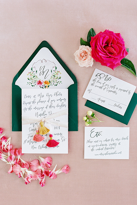 II-Mercato-in-New-Orleans-invitations-green-envelopes-with-floral-detailed-invitations