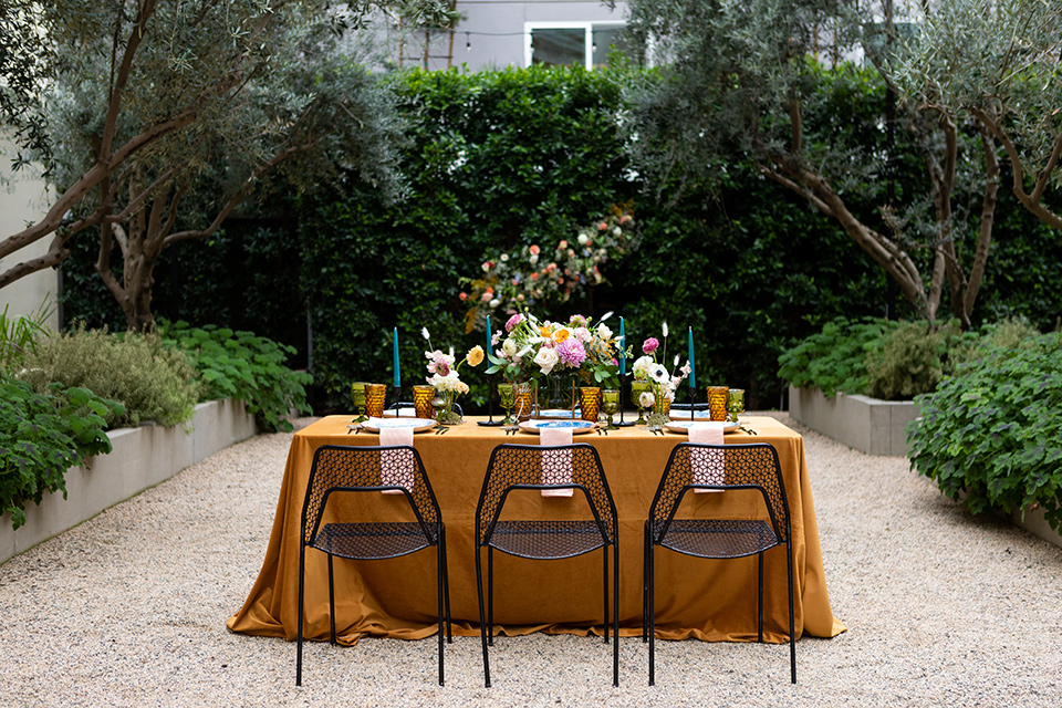 table set up and decor