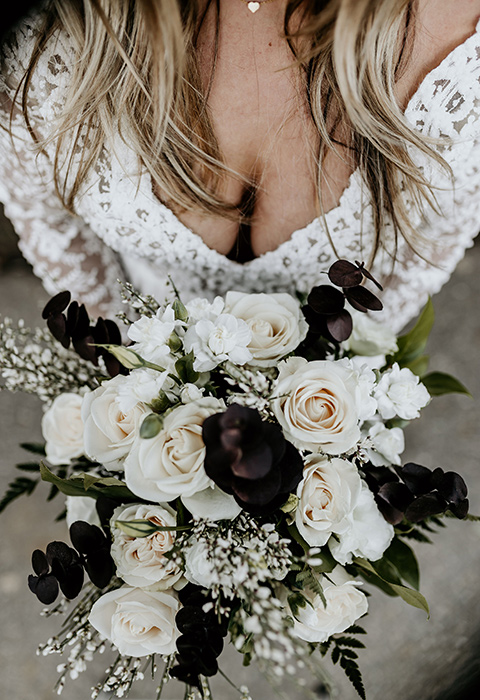 The-Retro-Ranch-Shoot-bridal-flowers-in-white-and-deep-burgundys