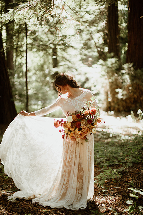  formfitting bridal lace gown with sleeves 