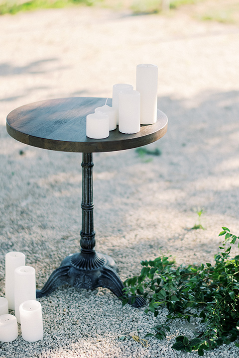  ceremony candles and table at ceremony 