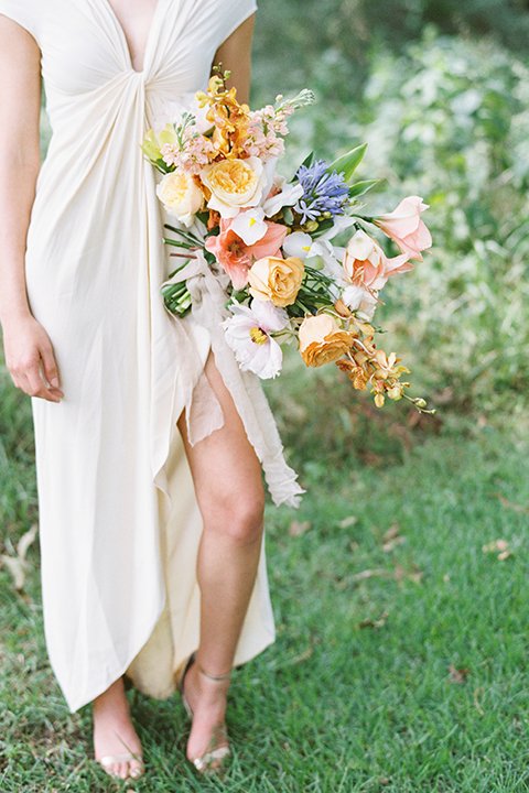  ruffled shoot in texas – bride in a romantic casual wrap dress