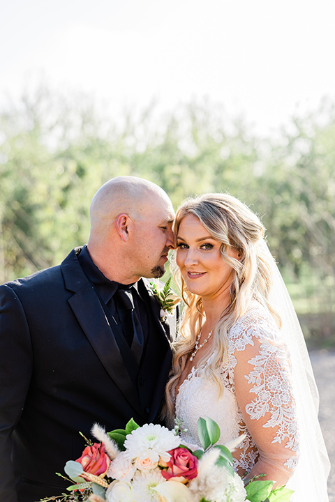  romantic blue and red wedding in a barn 