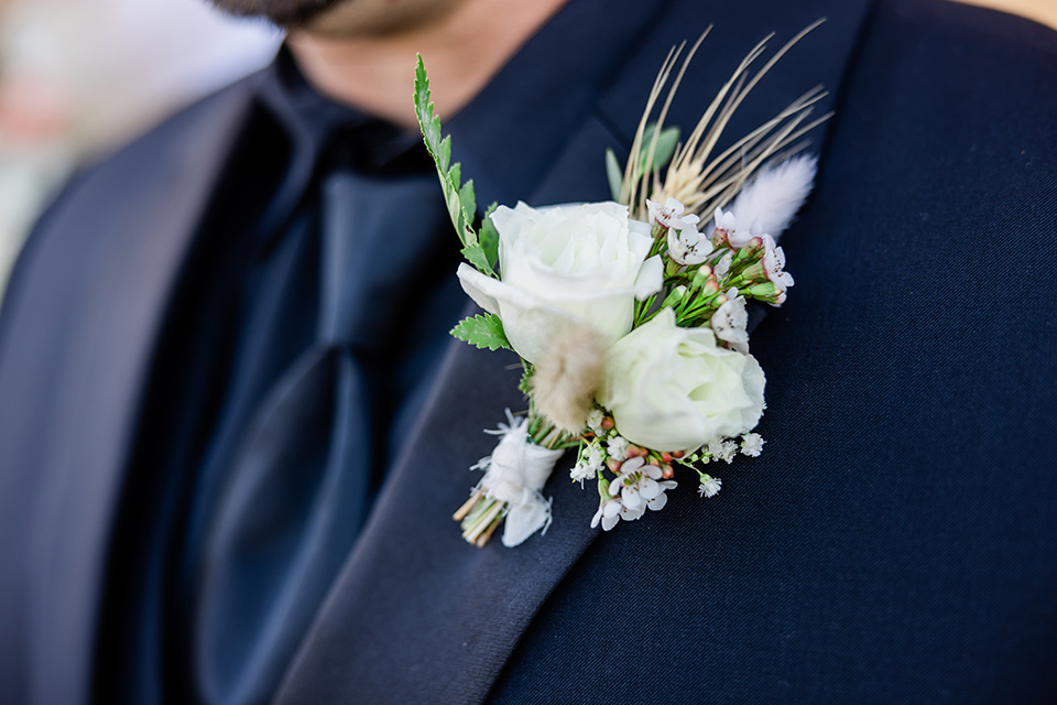  romantic blue and red wedding in a barn 