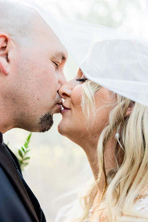  romantic blue and red wedding in a barn 