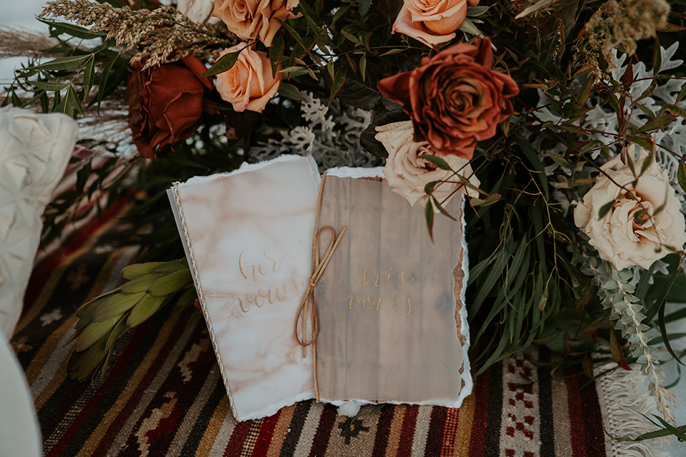  grand tetons elopement in the winter with snow on the ground with the bride in a lace gown and the groom in a rose pink suit – vow books 